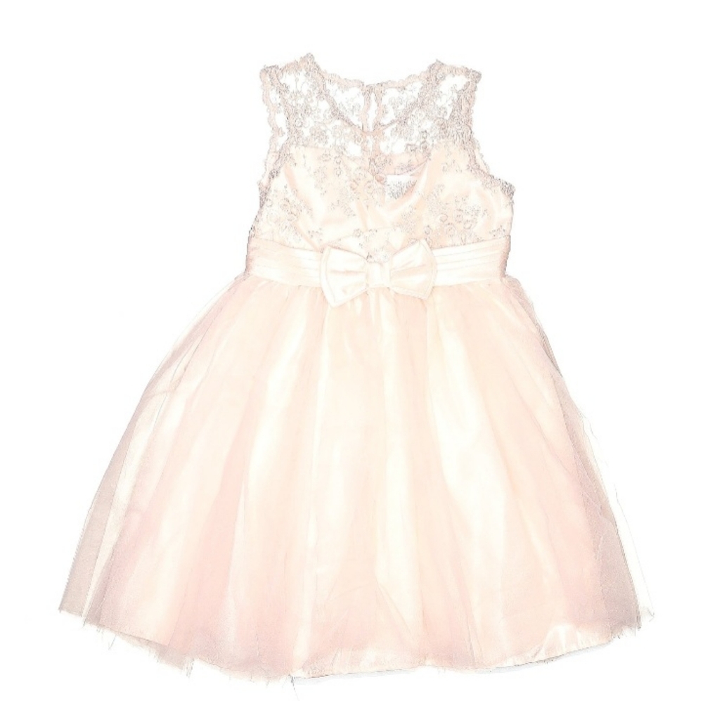 Nannette Kids Light Pink Lace and Tulle Special Occasion Dress size 5